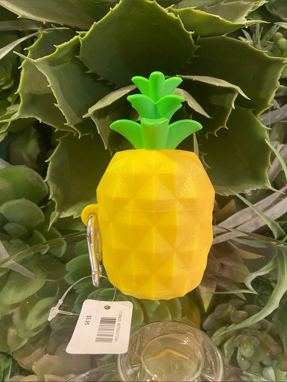 Bath & Body Works Pineapple Silicone PocketBac hand sanitizer holder